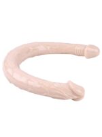Çift Taraflı Esnek Dildo 40 cm – Gerçekçi Dokulu Ten Renk - Görsel 2