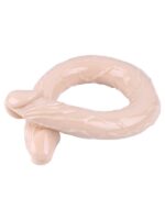 Çift Taraflı Esnek Dildo 40 cm – Gerçekçi Dokulu Ten Renk - Görsel 4