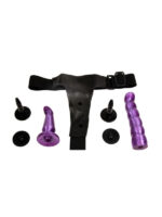 Çift Taraflı Mor Renk Belden Bağlamalı Dildo - Görsel 5