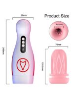 FoxShow M50 – Vakumlu ve Titreşimli Şarjlı Oral Mastürbatör | 7 Fonksiyon | Su Geçirmez | USB Şarjlı - Görsel 2