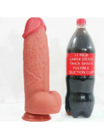 Gerçekçi Tasarımlı Büyük Boy Vakum Tabanlı Silikon Dildo 21 cm - Görsel 2