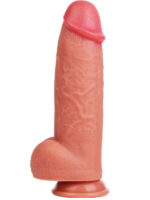 Gerçekçi Tasarımlı Büyük Boy Vakum Tabanlı Silikon Dildo 21 cm - Görsel 5