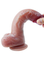 Gerçekçi Tasarımlı Vakum Tabanlı Silikon Dildo 21 cm - Görsel 3