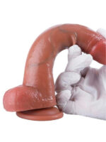 Gerçekçi Tasarımlı Vakum Tabanlı Silikon Dildo 21,6 cm - Görsel 4