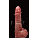 Gerçekçi Tasarımlı Vakum Tabanlı Silikon Masaj Cihazı 18 cm