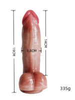 Gerçekçi Tasarımlı Vakum Tabanlı Silikon Masaj Cihazı 19 cm - Görsel 2