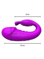 Kablosuz Kumandalı Şarjlı 2 in 1 Giyilebilir Rabbit Mini Vibratör - Görsel 2