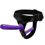 Mor Double Dong Belden Bağlamalı Çift Taraflı Bisex Dildo model 2