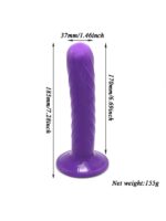 Mor Double Dong Belden Bağlamalı Çift Taraflı Bisex Dildo model 2 - Görsel 2