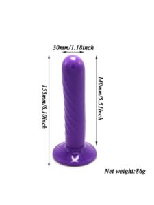 Mor Double Dong Belden Bağlamalı Çift Taraflı Bisex Dildo model 2 - Image 3