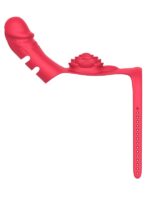 Parmak takılabilir fiziksel dildo + Gül Titreşimli 2'si 1 arada yeni tasarım parmak vibratörü - Image 2