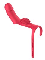 Parmak takılabilir fiziksel dildo + Gül Titreşimli 2'si 1 arada yeni tasarım parmak vibratörü - Image 3