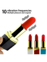 Ruj Şeklinde Mini Vibratör – 10 Mod, Şarjlı, Gizli Tasarım, Güçlü Titreşim - Görsel 3