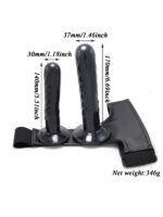 Siyah Double Dong Titreşimli Belden Bağlamalı Çift Taraflı Bisex Dildo Vibratör - Görsel 2