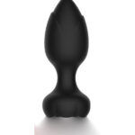 Telefon Kontrollü Full Covered Rubber Rose Anal Plug – Siyah