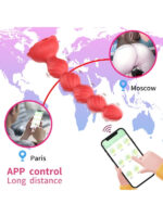 Telefon Kontrollü Haley Rose Pulled Beads Anal Plug – Siyah - Görsel 4