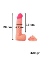 Ultra Gerçekçi 20 Cm Kıkırdaklı Dildo - Görsel 2