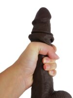 Ultra Gerçekçi 24 Cm Brown Melez Kıkırdaklı Dildo - Image 4