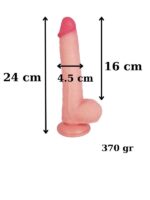 Ultra Gerçekçi 24 Cm Kıkırdaklı Dildo - Görsel 2