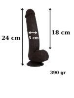 Ultra Gerçekçi 24 Cm Model2 Brown Melez Kıkırdaklı Dildo - Görsel 2