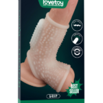 Vibrating Drip Knights Ring with Scrotum Sleeve (Beyaz)