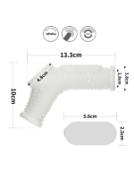Vibrating Drip Knights Ring with Scrotum Sleeve (Beyaz) - Görsel 5