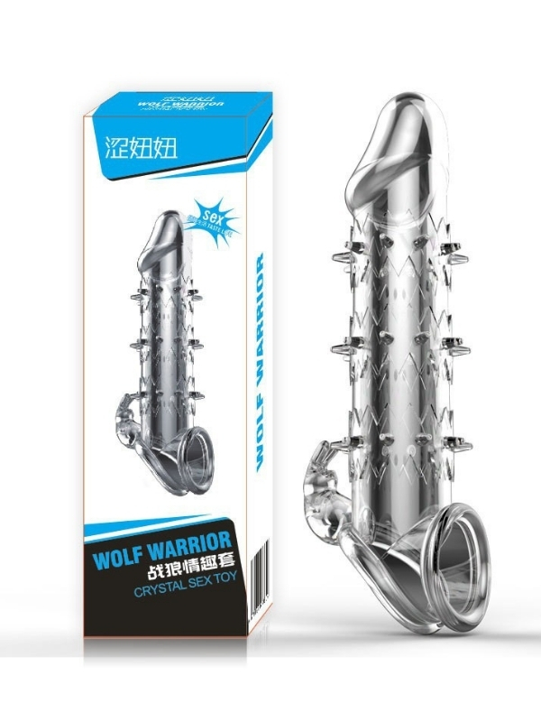 gizlipaketim-wolf-warrior-crystal-seffaf-dokulu-penis-kilifi-esnek-tpe-malzeme-gercekci-his-138-cm-1278794-1 Wolf Warrior Crystal Şeffaf Dokulu Penis Kılıfı – Esnek TPE Malzeme, Gerçekçi His, 13.8 cm - Image 1