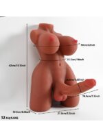 L-Join Gerçekçi 5.5 Kg Brown (Melez) Yarım Vücut Trans Vajina Mastürbatör Dildo - Image 2