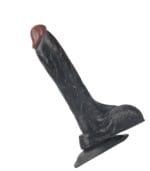 Süper Realistik Titreşimli 19 cm Siyah Zenci Kaliteli Dildo Vibratör Penis - Image 3