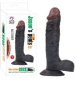 Süper Realistik Titreşimli 24 cm Siyah Zenci Kaliteli Dildo Vibratör Penis