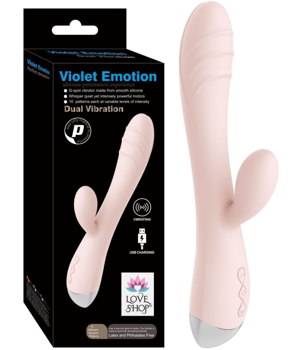 laura-2026-05-11T004400.980.jpg Violet Emotion Çift Başlıklı Tavşan Vibratör - 12 Fonksiyonlu & USB Şarjlı Krem - Görsel 1