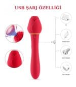 Tinda 20 Fonksiyonlu Gül Tasarımlı Anal-Vajinal Uyarıcı Vibratör - Görsel 6