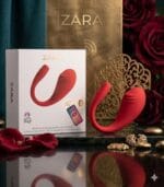Giyilebilir Vibratör Telefon Uygulamalı Zara Dokunma Ses ve Müzik ÖZellikli Kırmızı