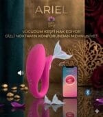 Ariel App Kontrollü Vibratör Giyilebilir Emme ve Titreşimli Premium Vajinal Stimülatör Pembe - Görsel 2