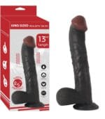 Süper Realistik Büyük Boy 33 cm Siyah Zenci Kaliteli Dildo Penis