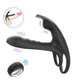 Premium Uzaktan Kumandalı Klitoris Uyarıcılı Penis Ringi - 2 Motorlu & Liquid Silikon - Image 5