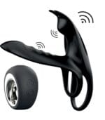 Premium Uzaktan Kumandalı Klitoris Uyarıcılı Penis Ringi - 2 Motorlu & Liquid Silikon - Image 2