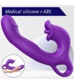 Üç Motorlu Klitoris Darbeli Vibratör Premium Saf Tutku %100 Liquid Silikon (Mor) - Görsel 6
