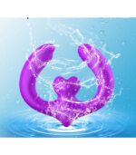 Üç Motorlu Çiftler İçin Vibratör Premium Saf Tutku %100 Liquid Silikon (Mor) - Görsel 7
