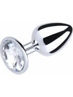 Paslanmaz Çelik Anal Plug Tıkaç Beyaz Taşlı - Image 5